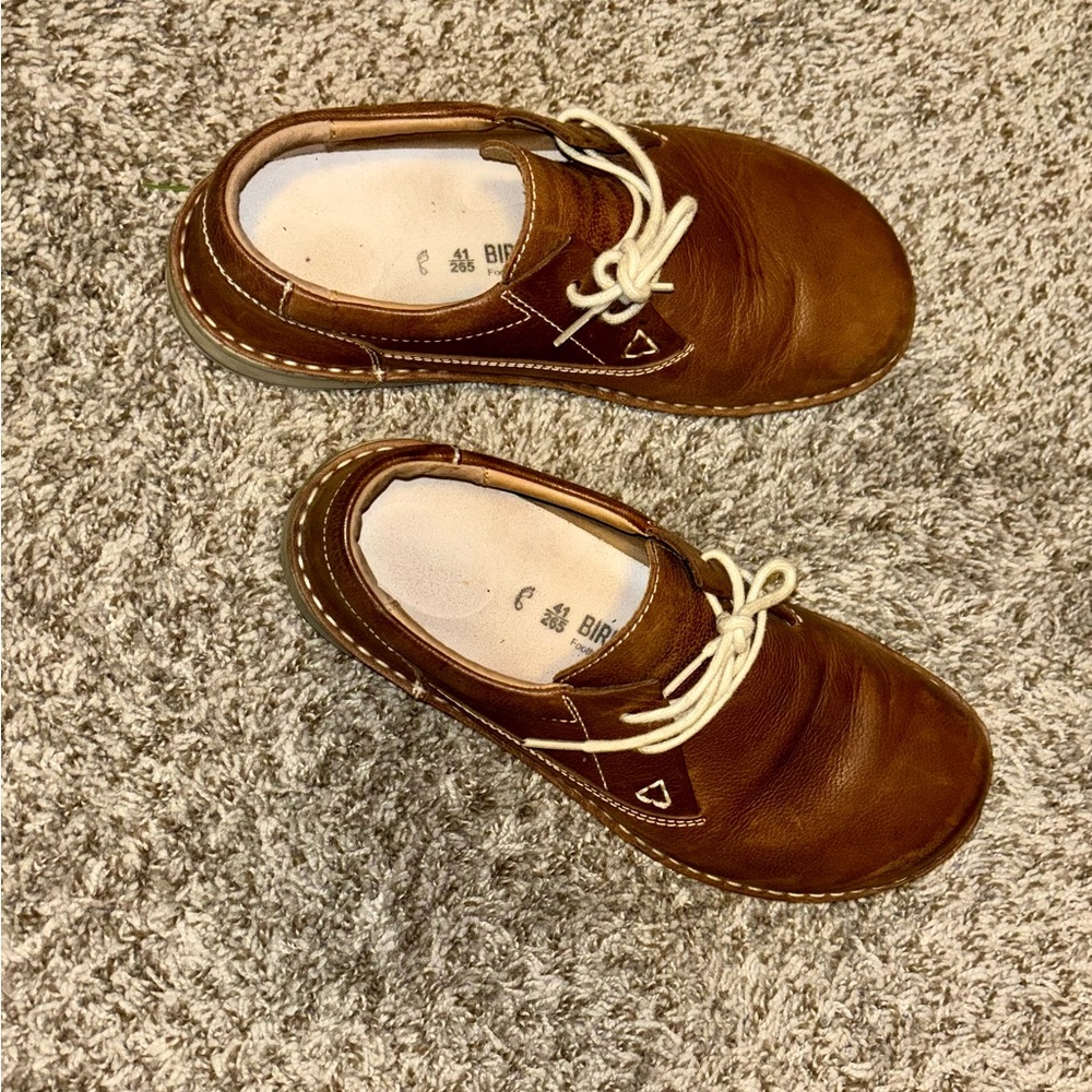 Birkenstocks tan light brown shoes